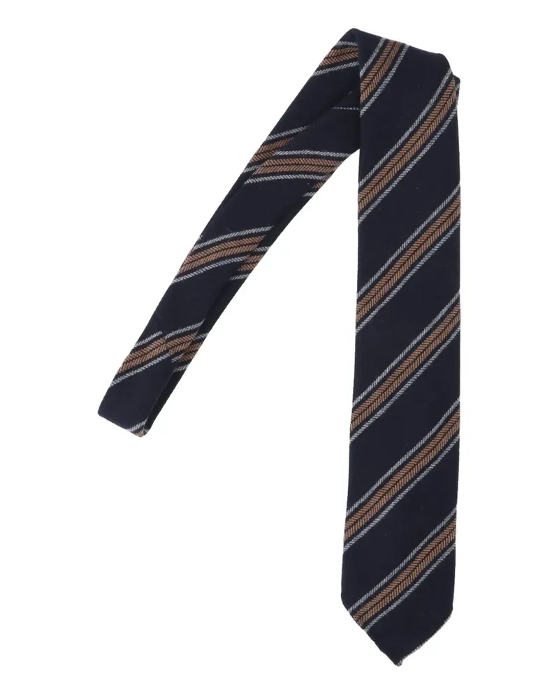 Cesare Attolini Gestreifte Krawatte - Blau Blau