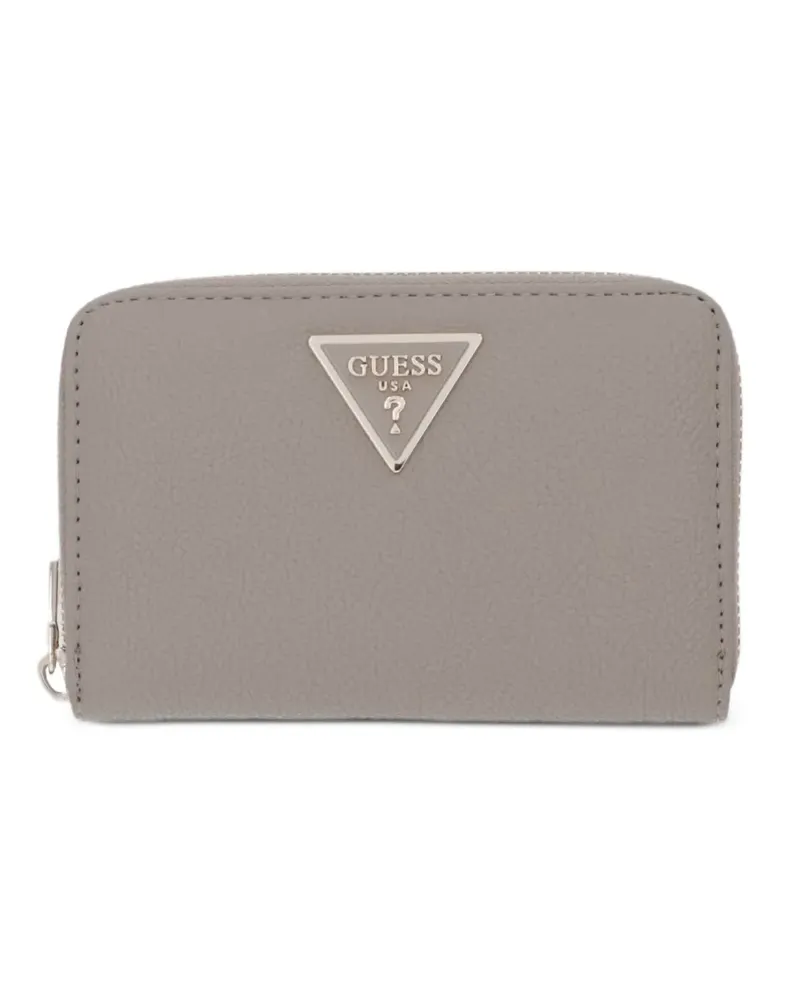 Guess Gekörntes Laurel Portemonnaie mit Logo-Schild - Nude Nude