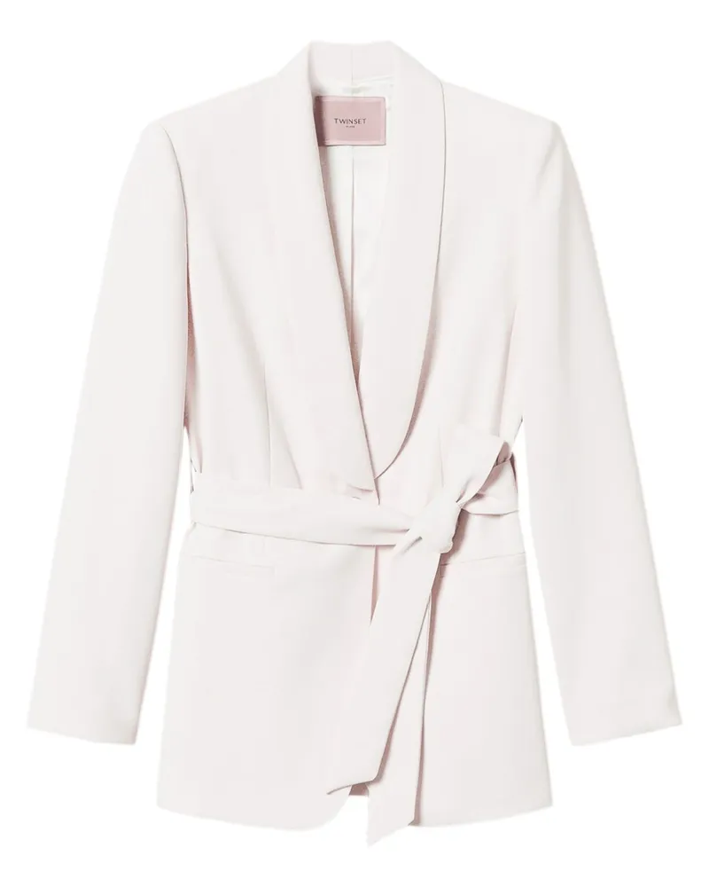 Twin-Set Oval T Blazer mit Kettengürtel - Weiß Weiß