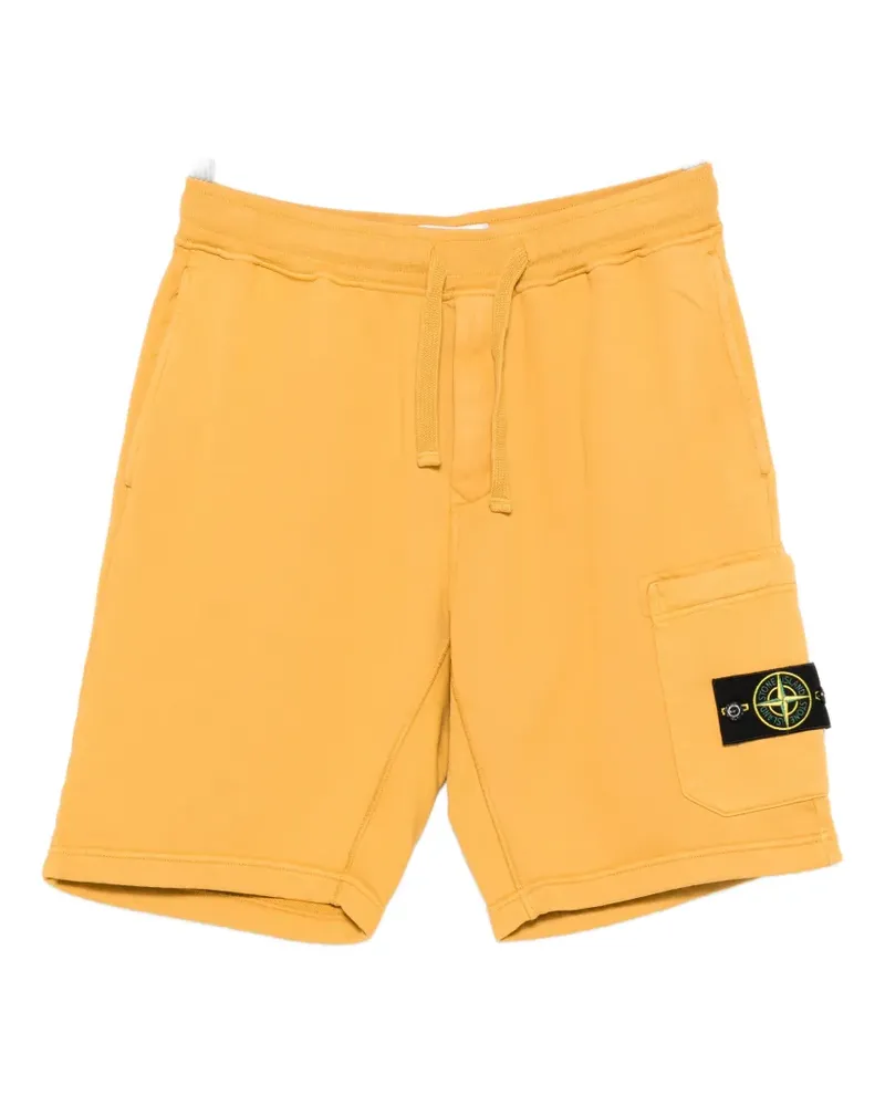 Stone Island logo patch shorts - Gelb Gelb