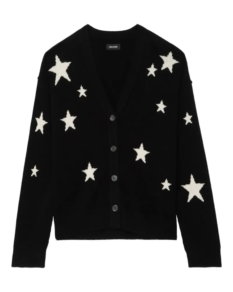 Zadig & Voltaire Mirkaz Cardigan mit Sternen - Schwarz Schwarz