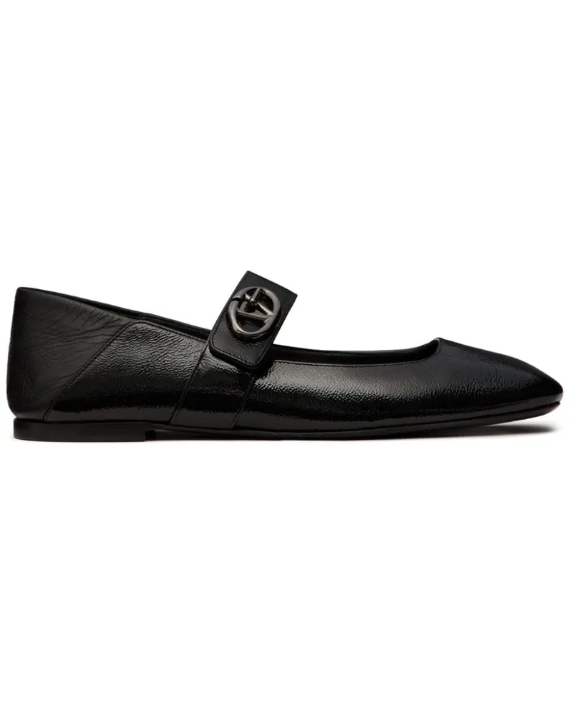 Valentino Garavani VLogo Locker Mary-Jane Ballerinas - Schwarz Schwarz