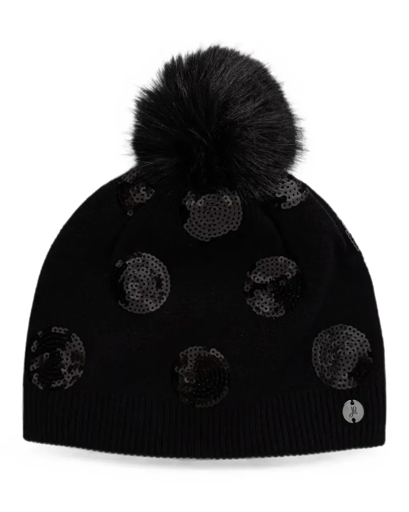 Joseph Ribkoff sequin-embellished pom-pom beanie hat - Schwarz Schwarz