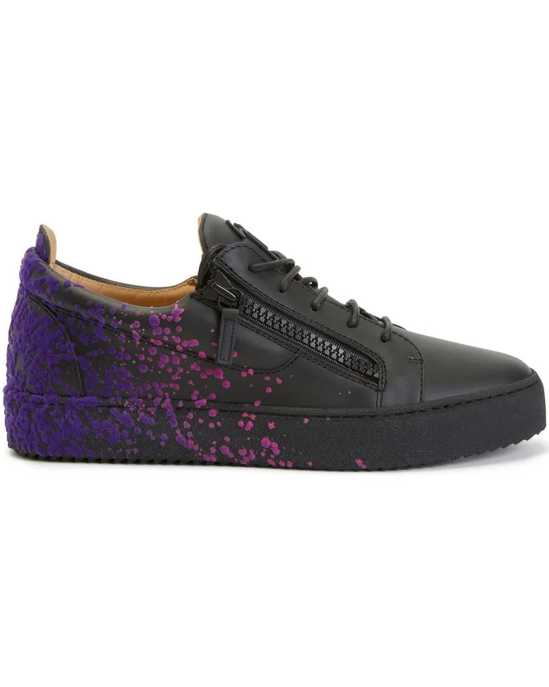Giuseppe Zanotti Sneakers mit Farbklecks-Print - Schwarz Schwarz