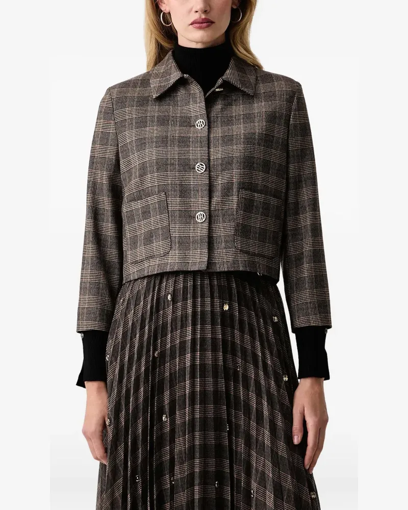 Fracomina Jacke mit Karomuster - Grau Grau
