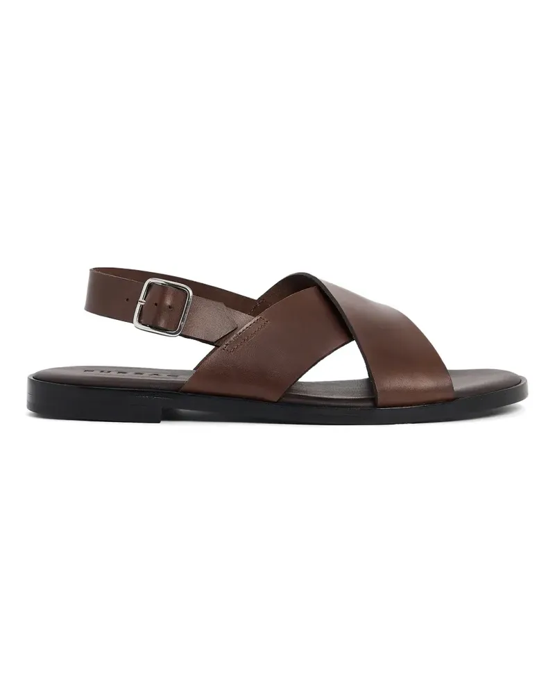 FURSAC crossover-strap leather sandals - Braun Braun