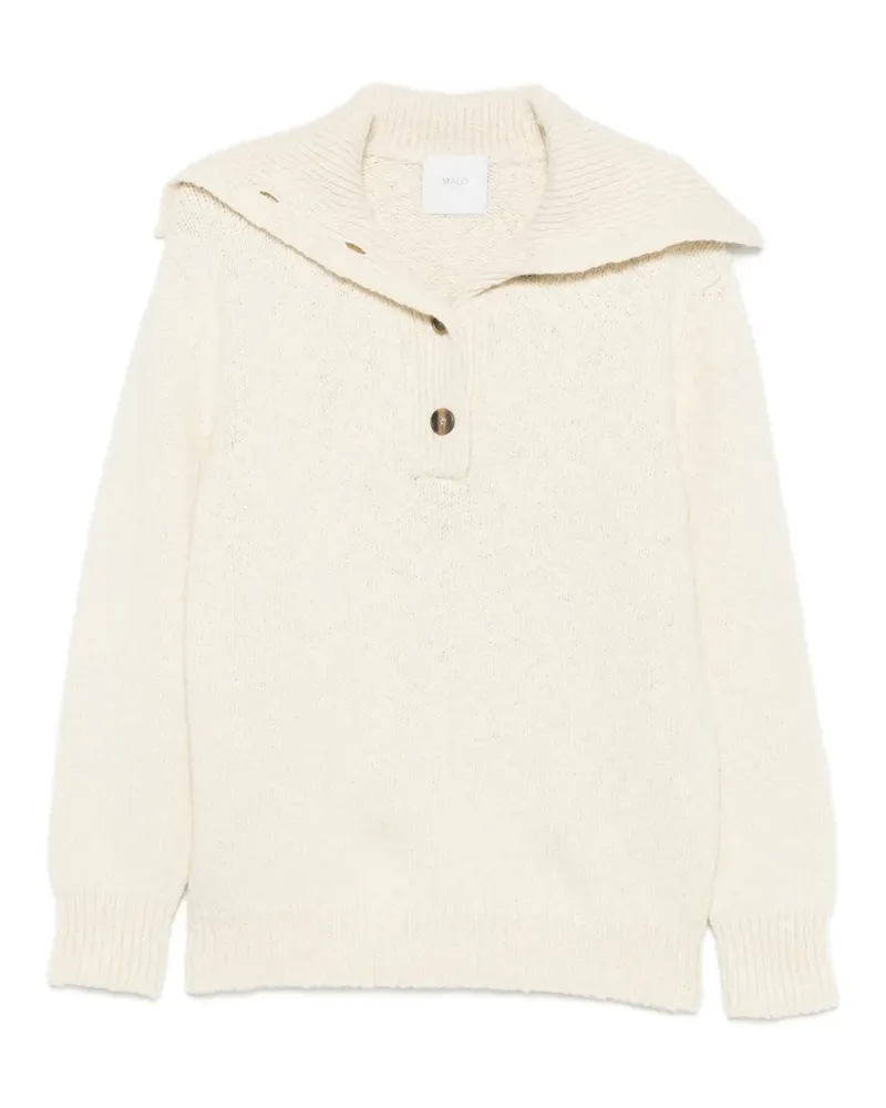 Malo Geknöpfter Pullover mit Matrosenkragen - Nude Nude
