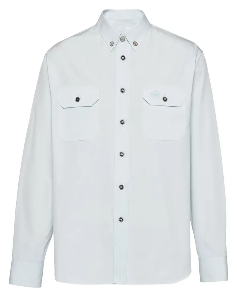 Prada Button-down-Hemd aus Baumwolle - Blau Blau