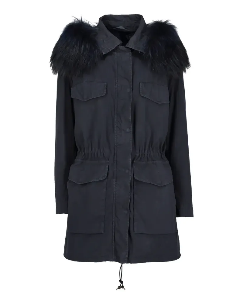 Mr & Mrs Italy hooded coat - Schwarz Schwarz