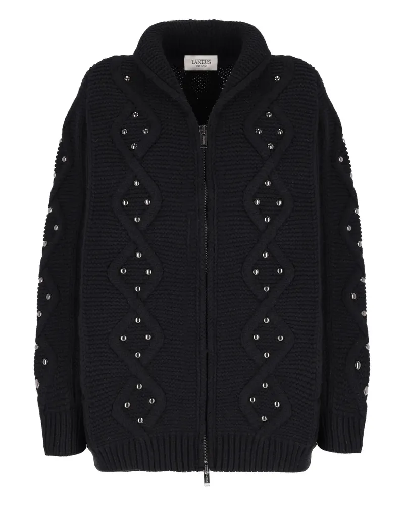 Laneus Cardigan mit Nieten - Schwarz Schwarz