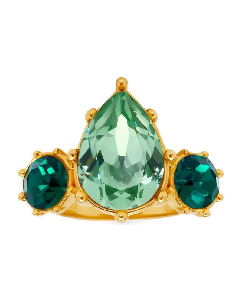 Oscar de la Renta Facettierter Ring mit Kristall - Grün Grün