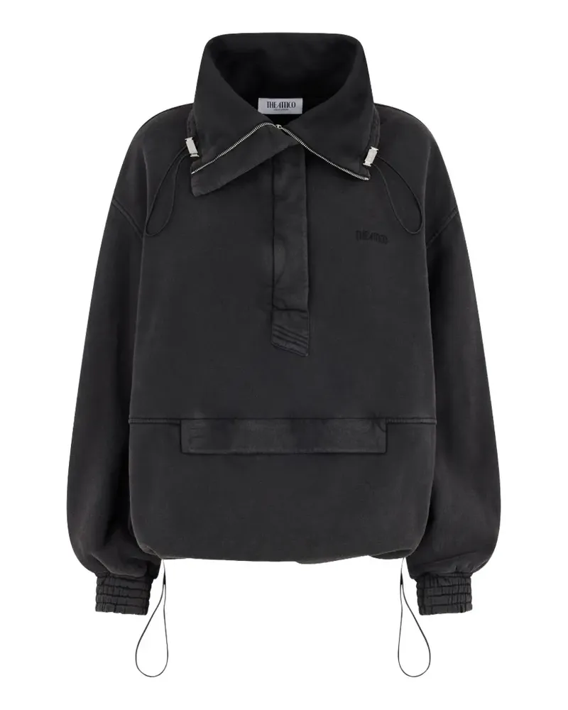 ATTICO Sweatshirt mit Reißverschlussdetail - Schwarz Schwarz