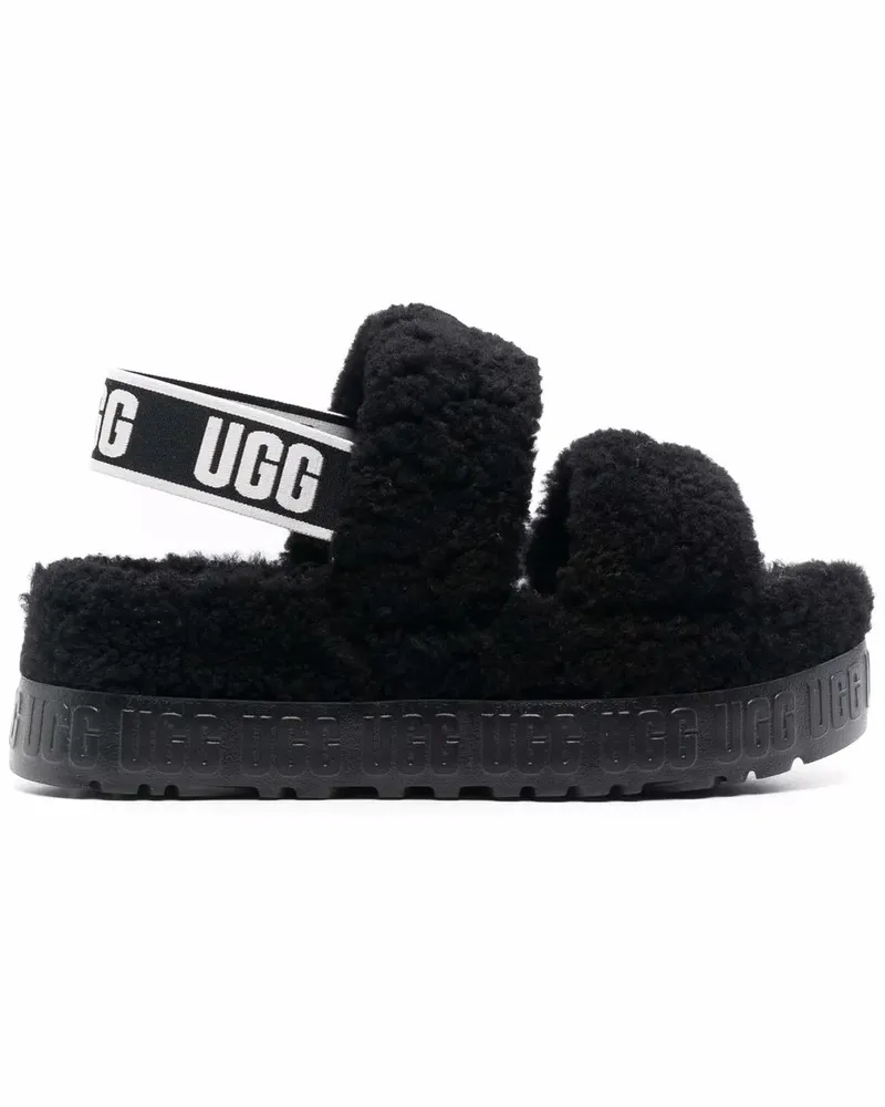 UGG Oh Fluffita Slingback-Sandalen - Schwarz Schwarz