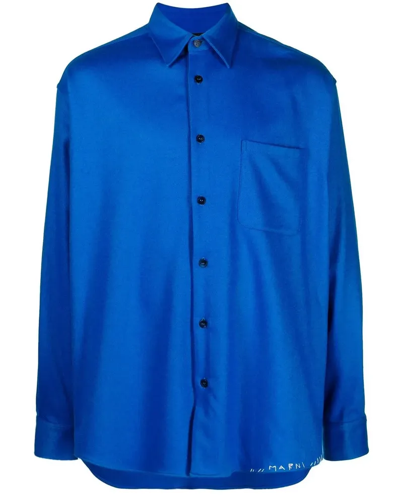 Marni Schmales Hemd - Blau Blau