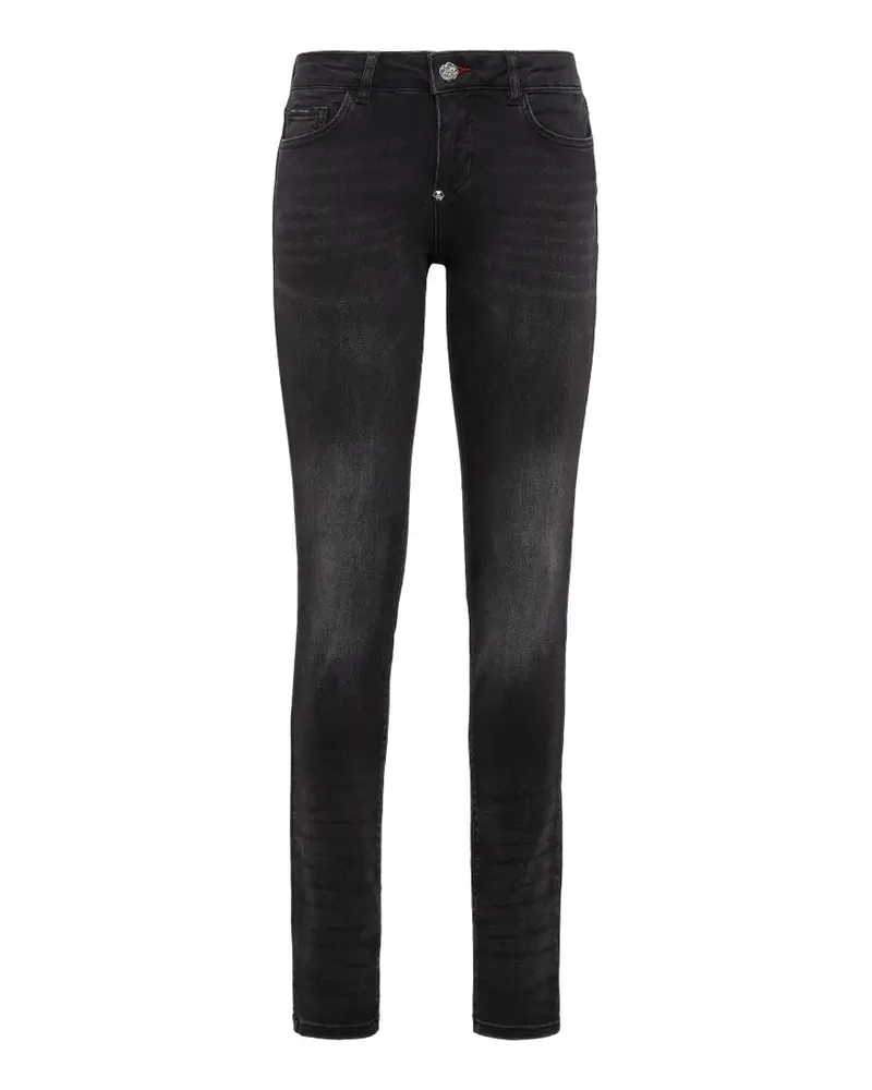 Philipp Plein slim-fit high-waist denim jeans - Schwarz Schwarz
