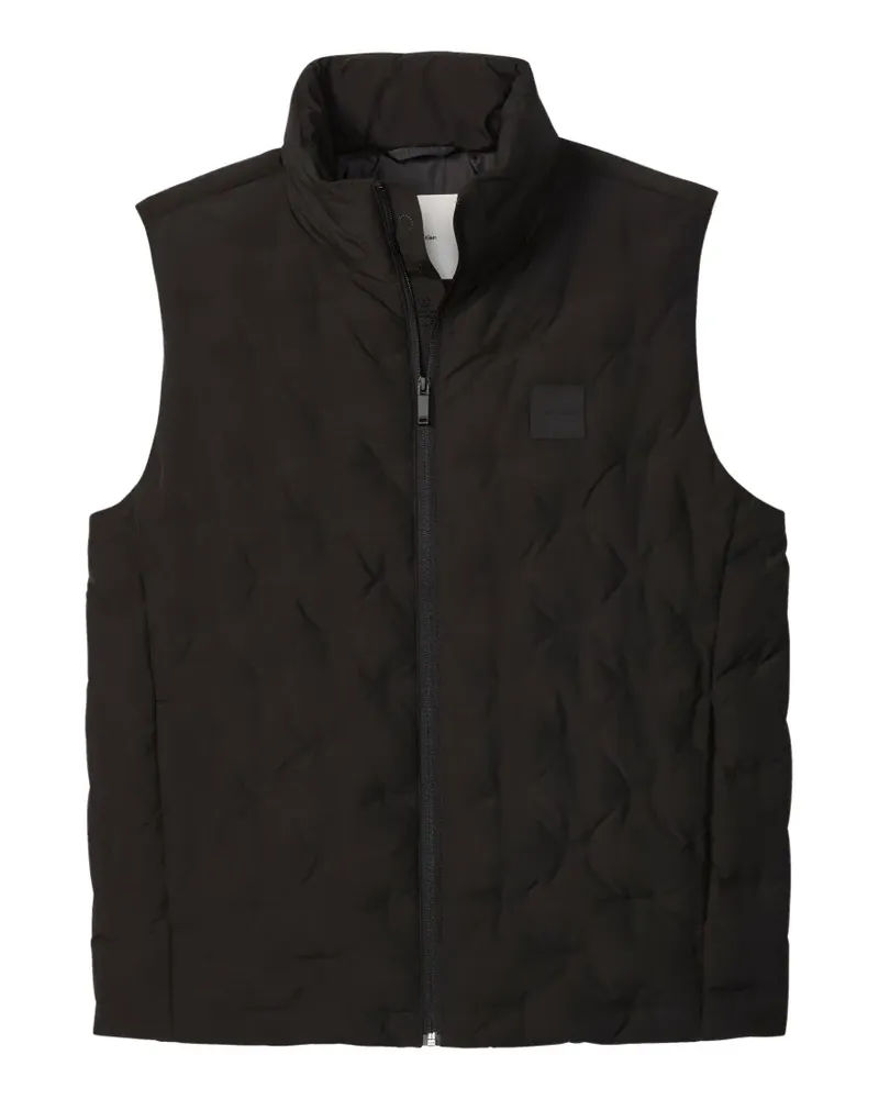 Calvin Klein quilted logo-patch gilet - Schwarz Schwarz