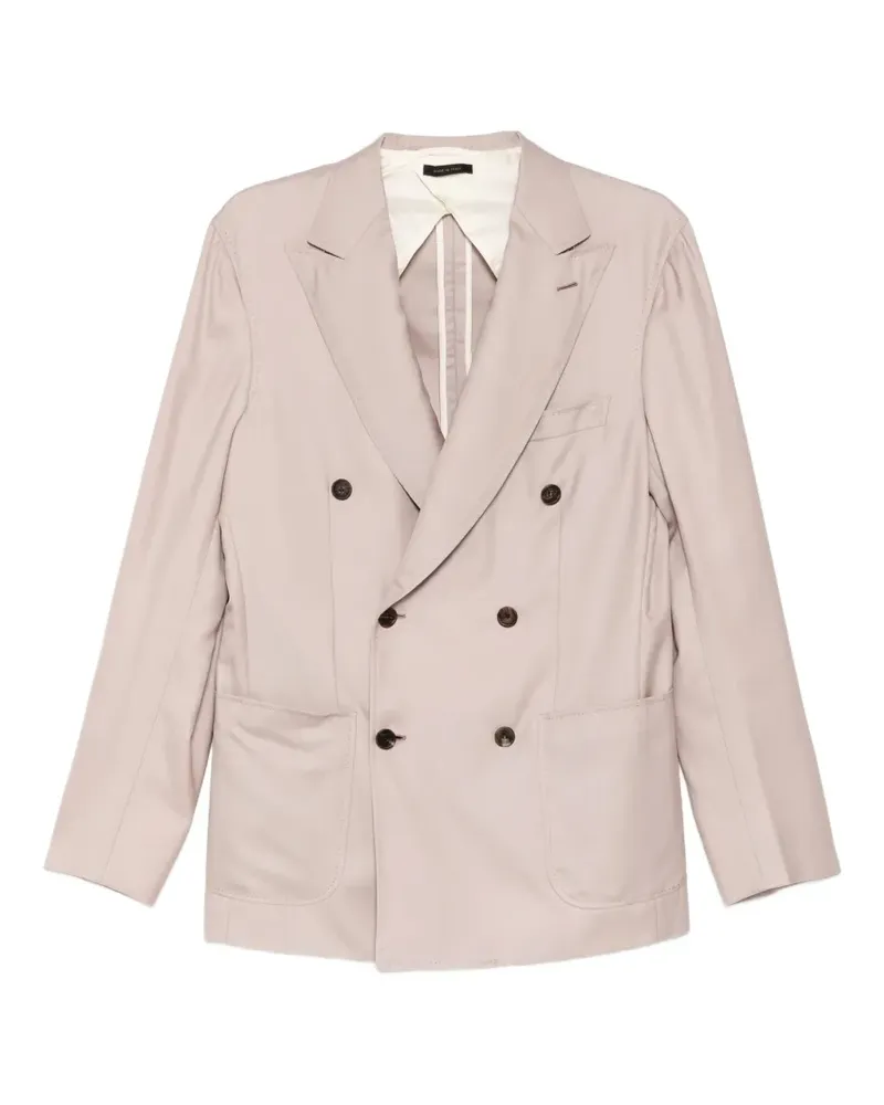 Brioni double-breasted peak-lapel jacket - Rosa Rosa