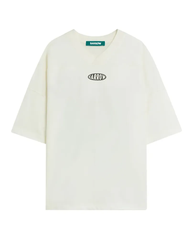 BARROW T-Shirt mit V-Ausschnitt - Weiß Weiß