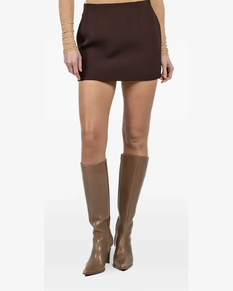 WARDROBE.NYC zip-fastening mini skirt - Braun Braun