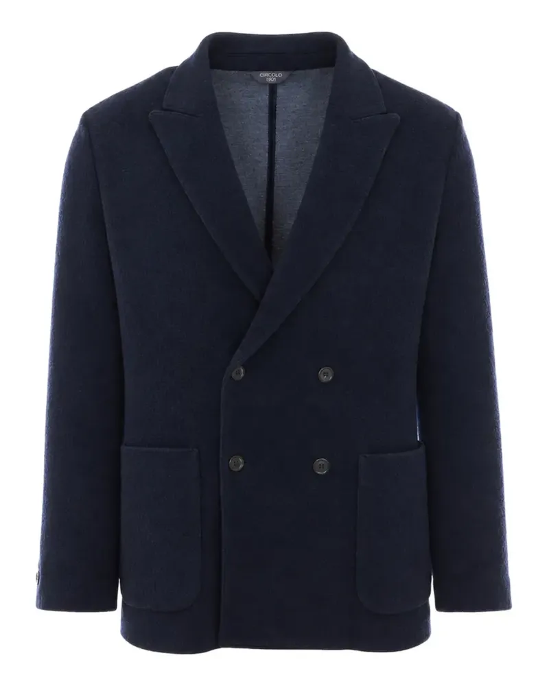 CIRCOLO 1901 Doppelreihige Jacke mit steigendem Revers - Blau Blau