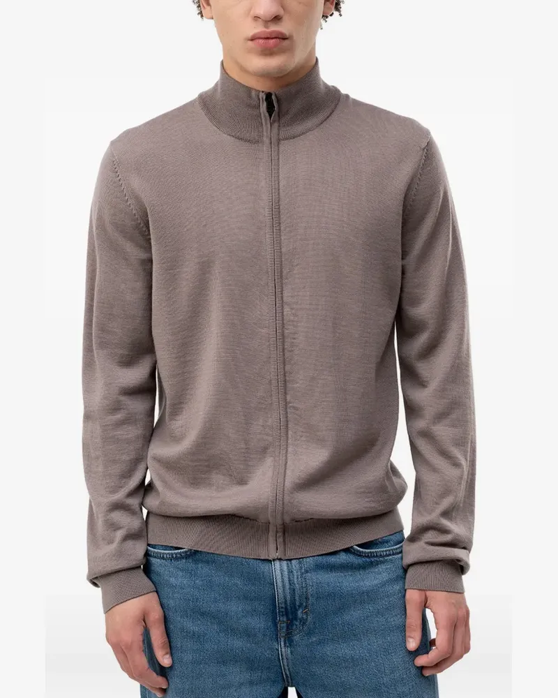 HUGO BOSS zip-up cardigan - Braun Braun