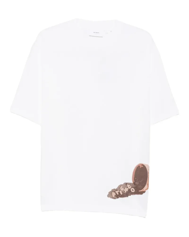 Axel Arigato Fallen T-Shirt mit grafischem Print - Weiß Weiß