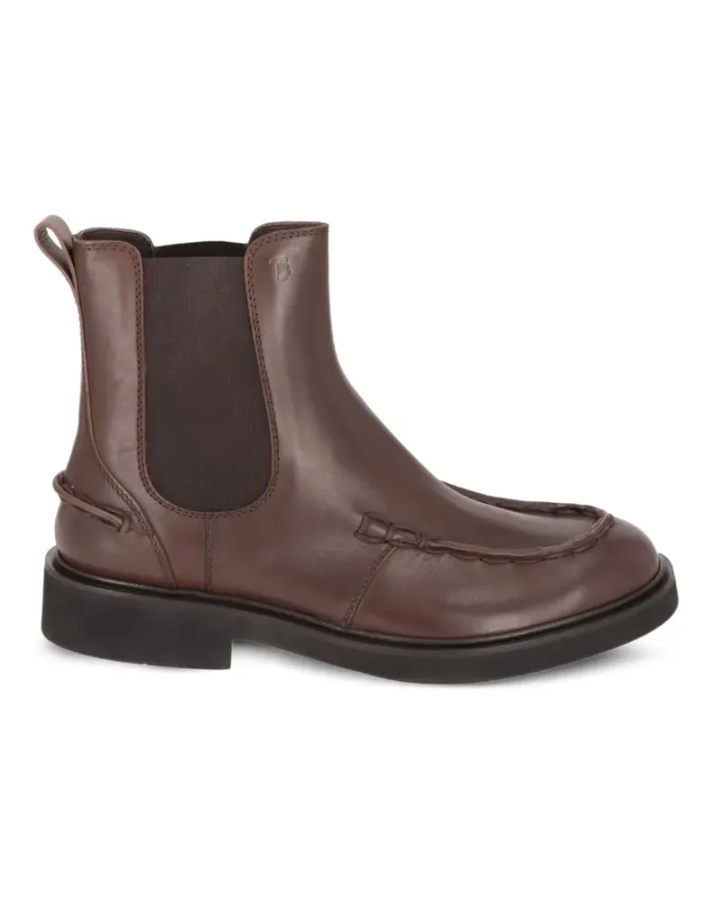 TOD'S whipstitch Chelsea boots - Braun Braun