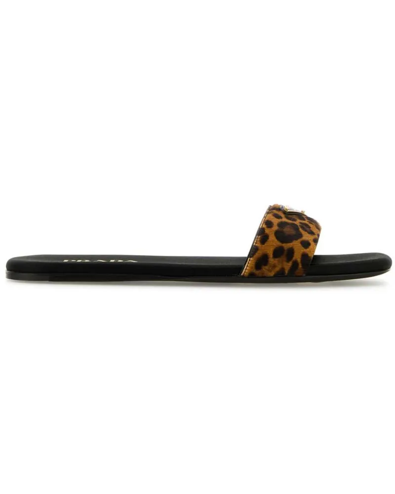 Prada Sandalen mit Animal-Print - Braun Braun