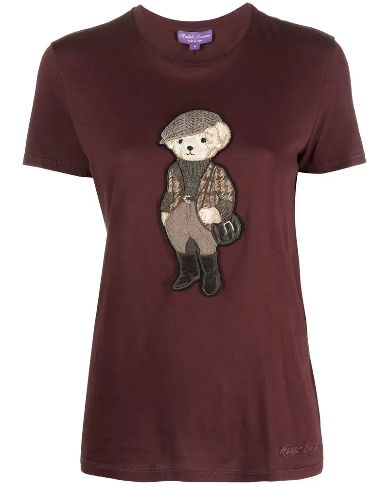 Ralph Lauren T-Shirt mit Teddy-Print - Rot Rot