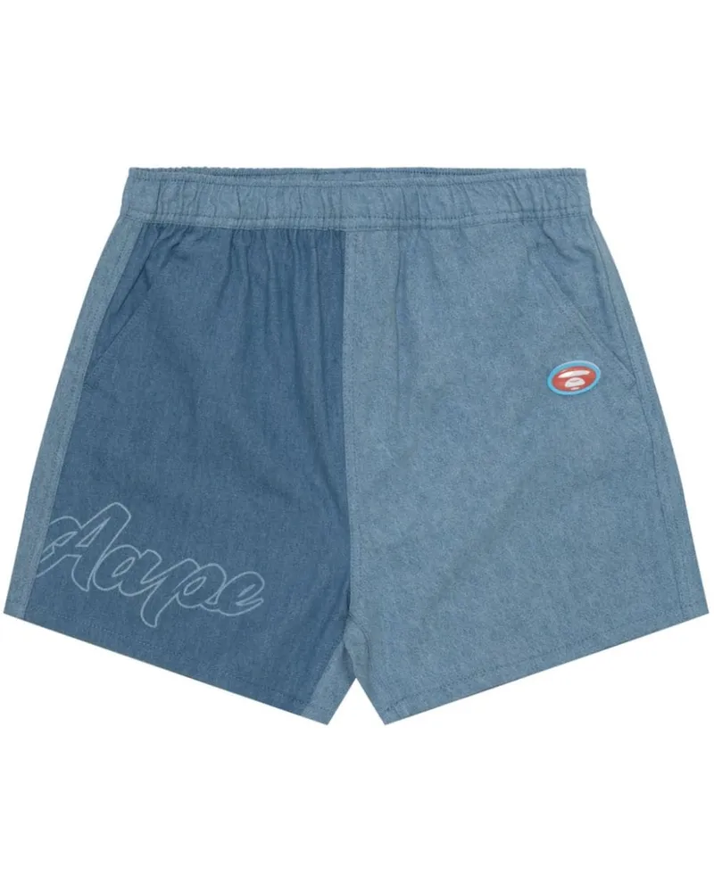 BAPE Joggingshorts in Colour-Block-Optik - Blau Blau