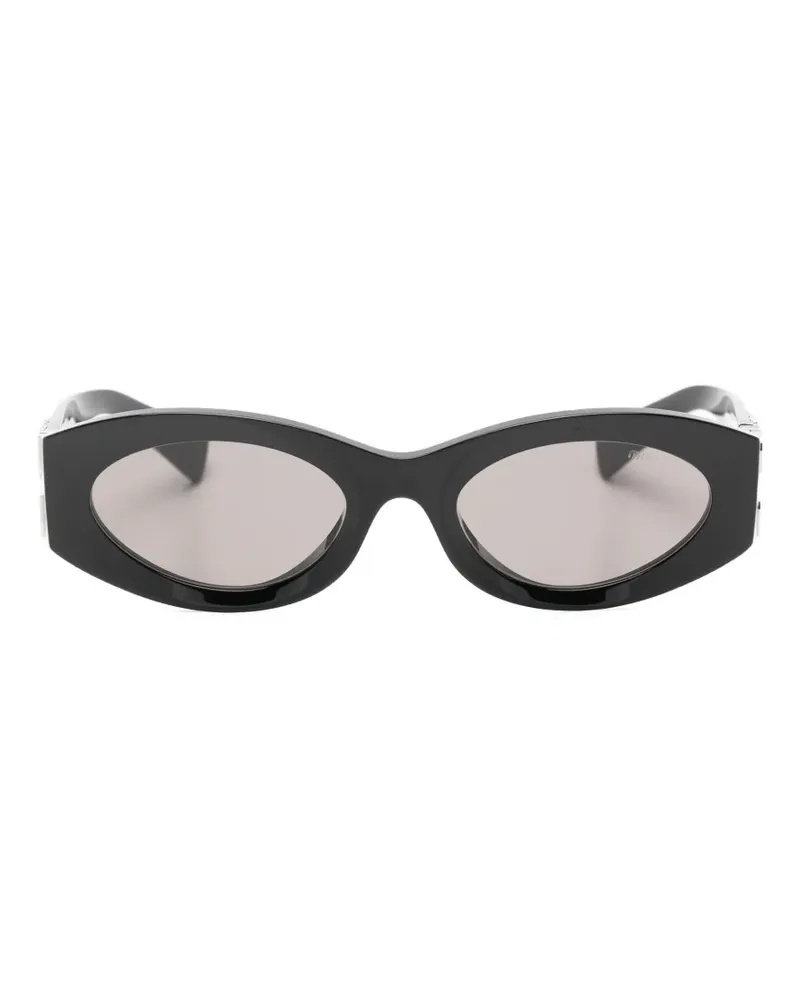 Miu Miu logo-plaque sunglasses - Schwarz Schwarz