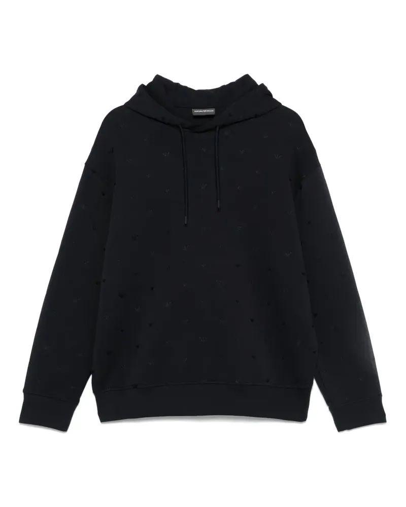 Emporio Armani Hoodie mit Logo-Stickerei - Blau Blau