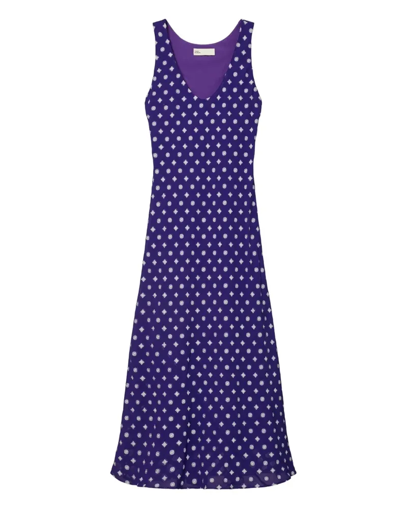 Tory Burch Ärmelloses Kleid mit Polka Dots - Blau Blau
