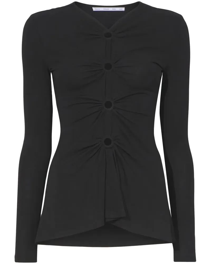 Proenza Schouler Langarmshirt mit Cut-Outs - Schwarz Schwarz
