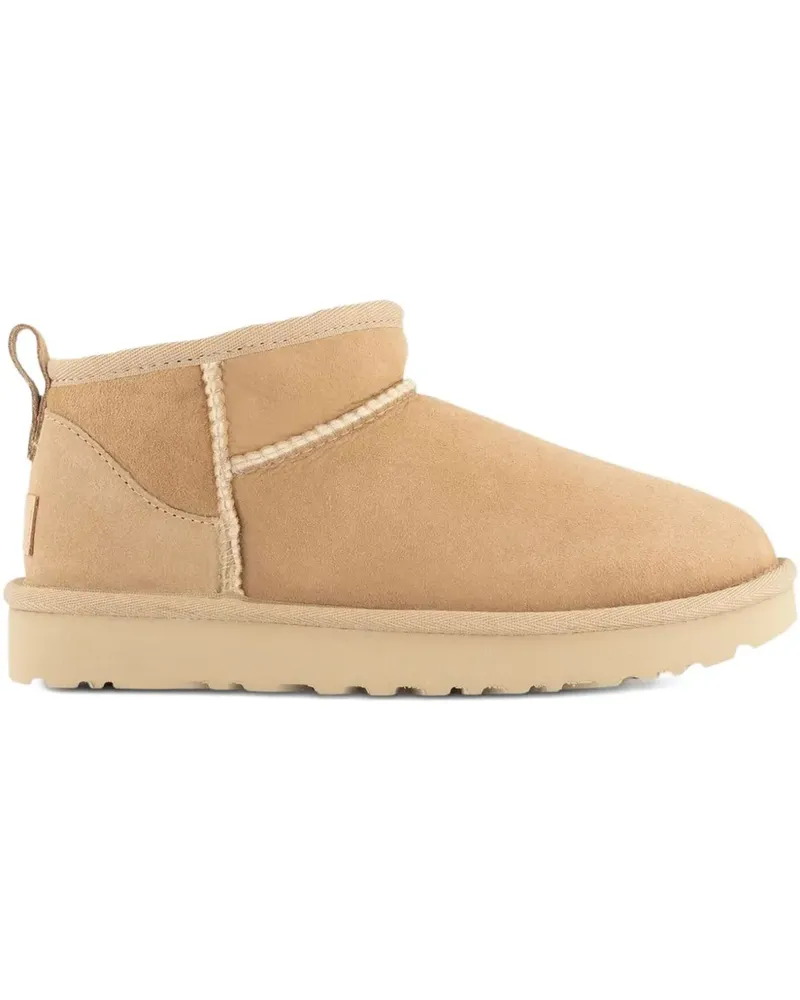 UGG Ultra Mini Stiefel mit Logo-Patch - Nude Nude