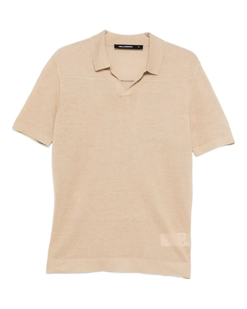 Karl Lagerfeld polo-collar T-shirt - Nude Nude
