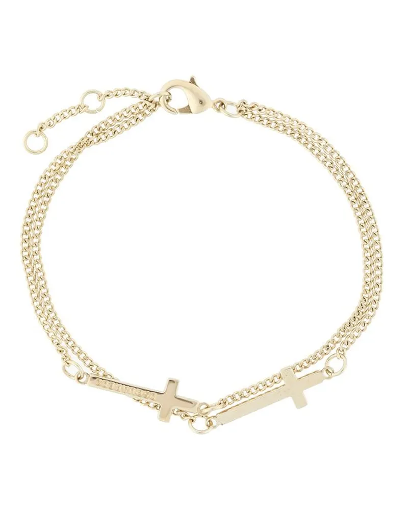 Dsquared2 Doppeltes Armband mit Kreuzen - Metallic Metallic