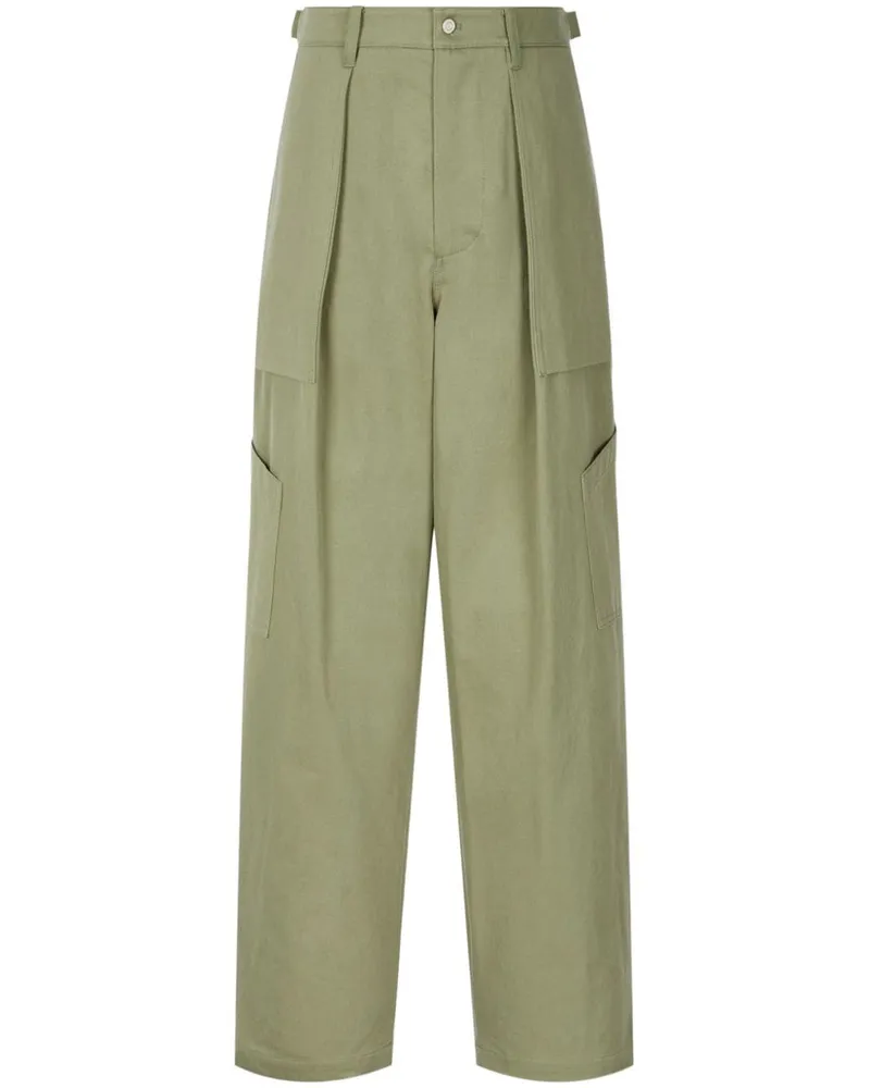 STUDIO TOMBOY Tapered-Hose mit Faltendetail - Grün Grün
