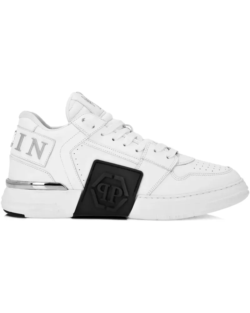 Philipp Plein Phantom Kicks Sneakers mit Logo-Einsätzen - Weiß Weiß