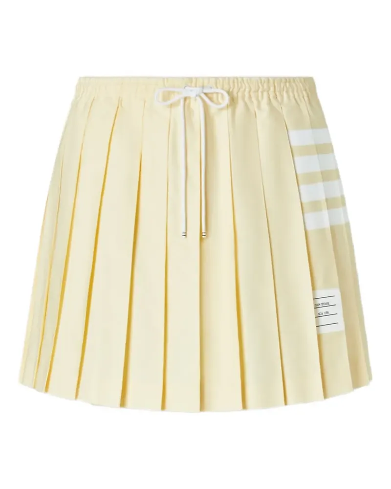 Thom Browne 4-Bar drawstring pleated mini skirt - Gelb Gelb