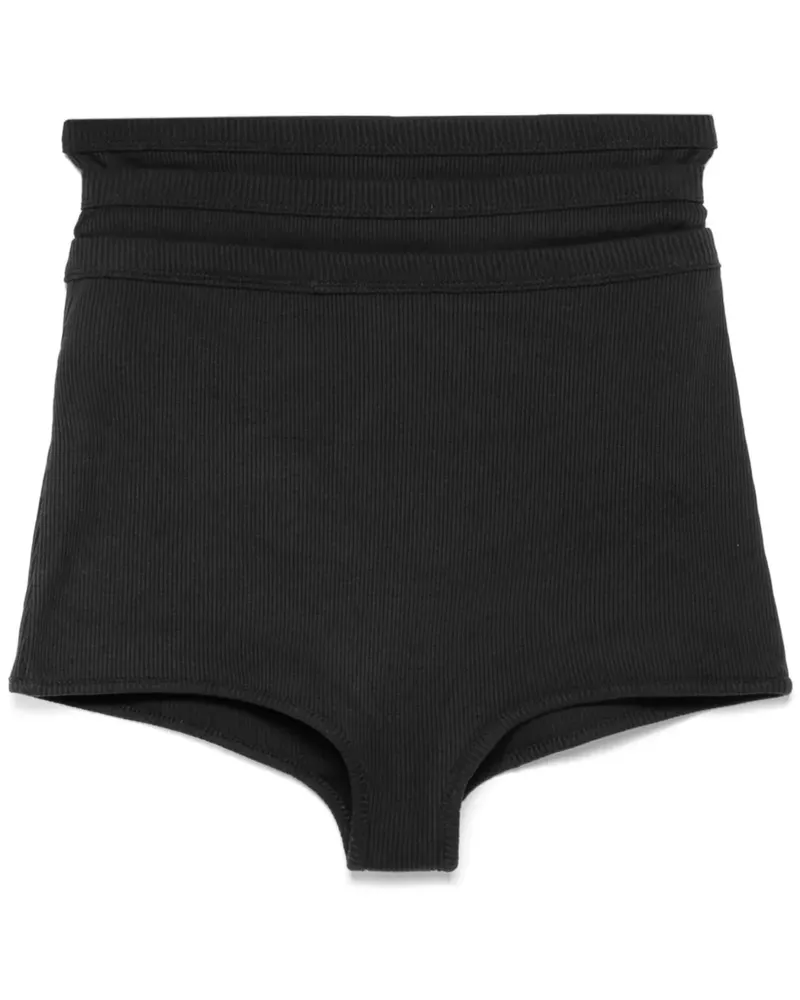 Viktor & Rolf Minishorts im Layering-Look - Schwarz Schwarz