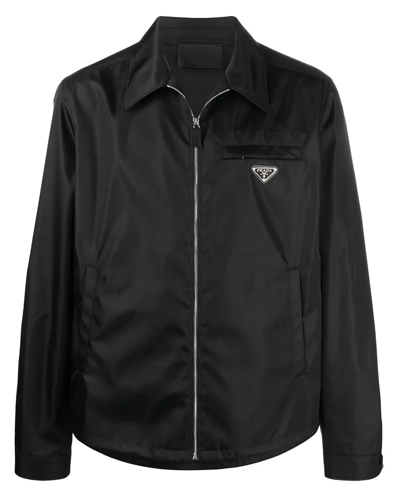 Prada Jacke aus Re-Nylon Schwarz