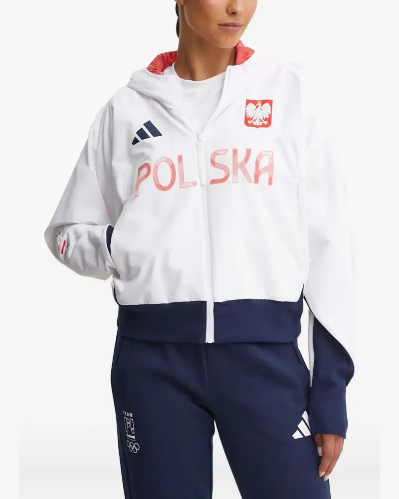 adidas Poland hooded sweatshirt - Weiß Weiß