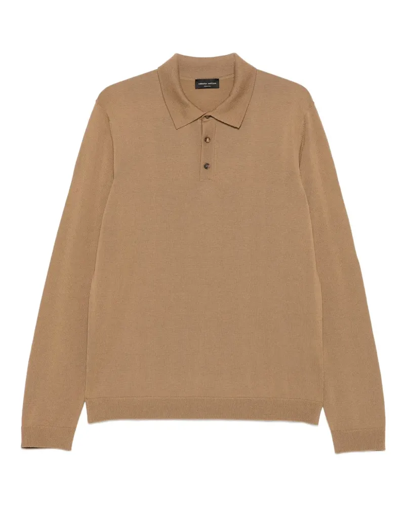 Roberto Collina Poloshirt mit Knöpfen - Braun Braun