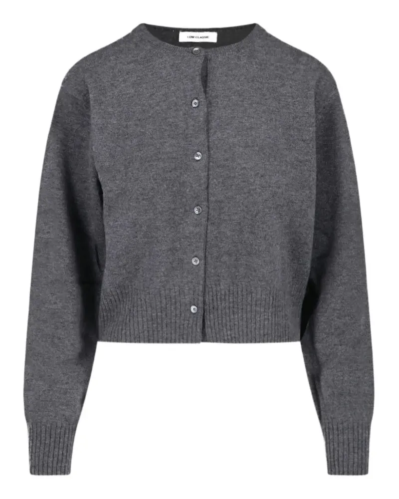 LOW CLASSIC Cardigan im Cropped-Design - Grau Grau