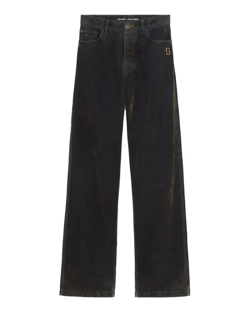 Marc Jacobs velvet denim wide-leg trousers - Schwarz Schwarz