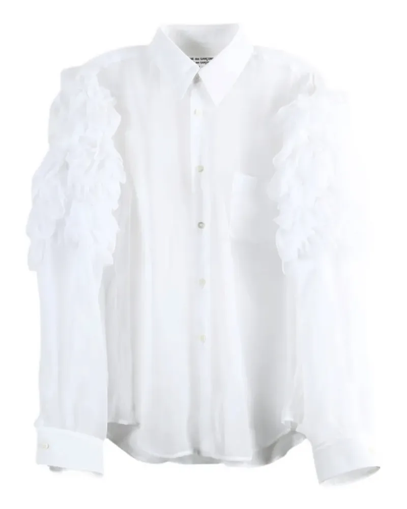 Comme des Garçons ruffled-sleeve shirt - Weiß Weiß