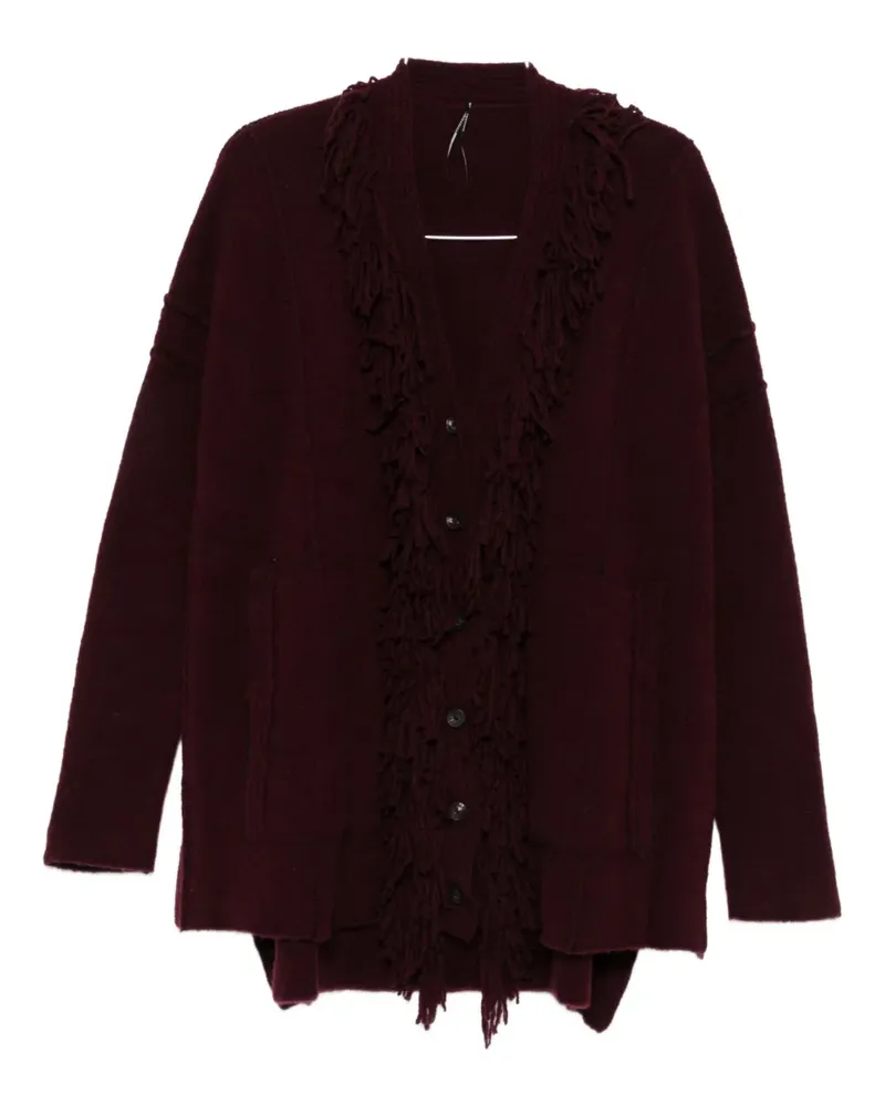 Masnada fringed-trim cardigan - Rot Rot