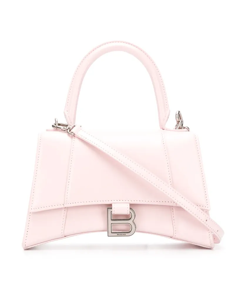 Balenciaga Kleine 'Hourglass' Handtasche - Rosa Rosa