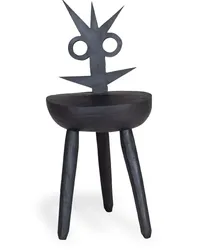 Pulpo Lumpy Little Monster Hocker aus Holz Schwarz